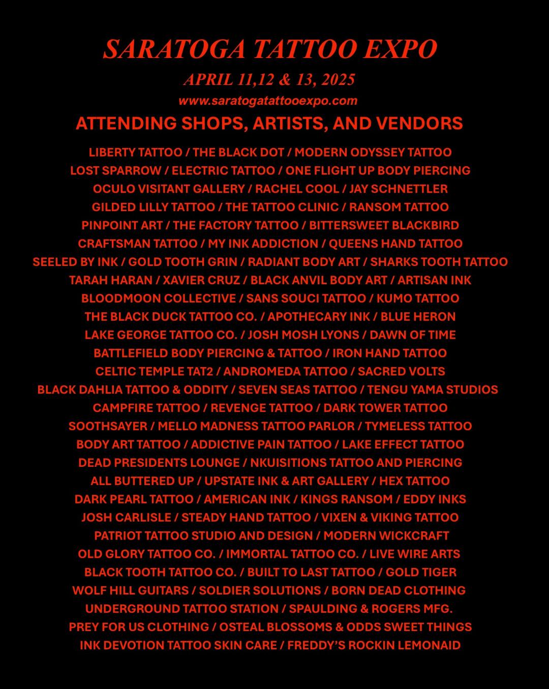 Saratoga Tattoo Expo Poster